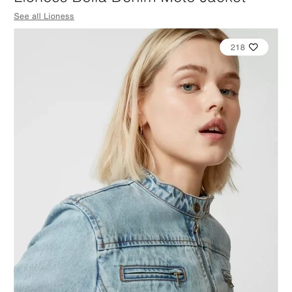 NWT Lioness Bella Denim Moto Jacket from Urban Outfitters - Picture 3 of 7